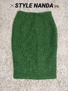 STYLE NANDA❣️ツイードタイトスリットスカートのサムネイル