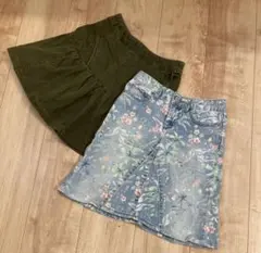 膝上スカート　2枚セット　140cm まとめ売り