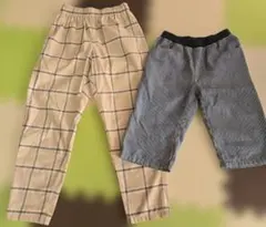 キッズ ロングパンツ ハーフパンツ 2枚セット 140