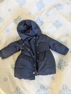 ネイビー ダウンコート フード付き