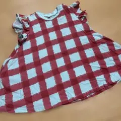 MARK'S HOGAN 赤水色チェックワンピース