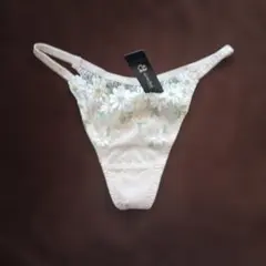 【新品】aimerfeel 花柄刺繍 レース ショーツ M ピンク