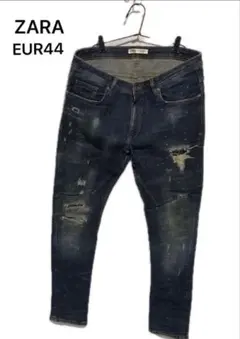 (SM03-17) ZARA ダメージ ペイント加工 スキニーデニム EUR44のサムネイル