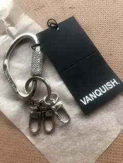 初期　vanquish カラビナ型　キーホルダー　ジルコニア