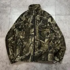 Columbia カモフラデザインロゴフリースジャケット ドローコード