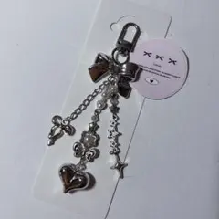 シルバー チャーム キーホルダー y2k 韓国