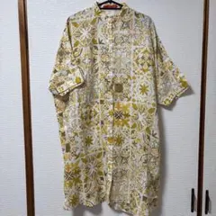 新品　graniph グラニフ リネン100% 総柄ワンピース ボタニカルのサムネイル