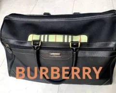 BURBERRY GOLF 黒 レザー ボストンバッグ