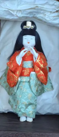 日本人形 紺色着物 傘付き Japanese traditional doll - メルカリ