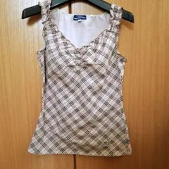 BURBERRY BLUE LABEL ノースリーブ チェック バックリボン38 - メルカリ