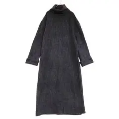 ZARA ザラ　タートルネック ニットロングワンピース　グレー　M