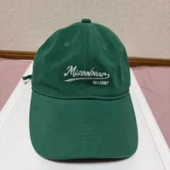 緑色 刺繍ロゴ キャップ
