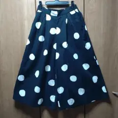 Samansa Mos2 サマンサ モスモス ドット柄 ガウチョパンツ