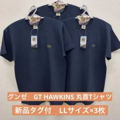 【新品】グンゼ GTHAWKINS 半袖Tシャツ LLネイビー×3枚 綿100%のサムネイル