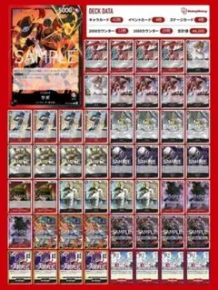 ワンピースカードゲーム 赤黒サボデッキパーツセット - メルカリ