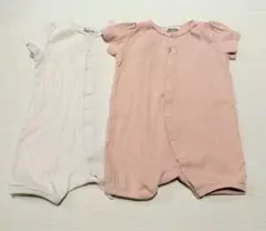 H&M 半袖ロンパース2セット　80