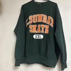 WEGO L.SUNDAY SKATE スウェット XXL ダークグリーン