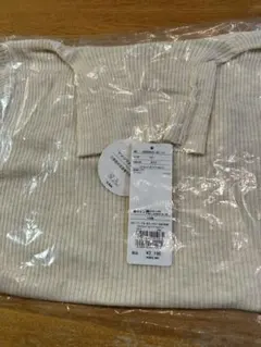 Samansa Mos2 リブタートルネックニット　キナリ