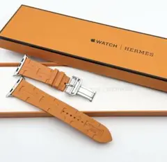 新品未使用Hermès Apple Watch キリム　オレンジ
