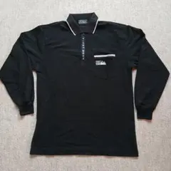 FIRST DOWN ブラックポロシャツ 長袖