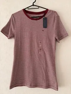 新品未使用 TOMMY HILFIGER 赤白　ボーダーTシャツ M 即日発送のサムネイル