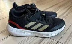 adidas ブラック ゴールド スニーカー 19cm