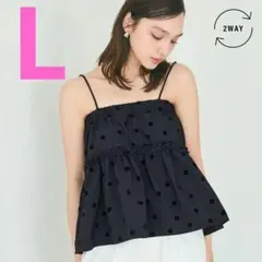 コカ　L　 ポプリン 2wayベアトップス レディース　かわいい　チュニック