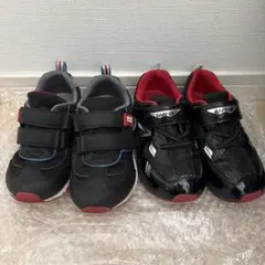 ◆moon star◆スニーカー 2足◆18.0cm◆3E◆ブラック