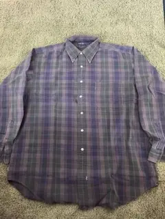 ラルフローレン長袖シャツ.BD.大きいサイズ.古着.チェック柄