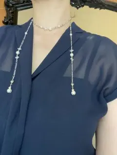 ラリアットパールネックレス