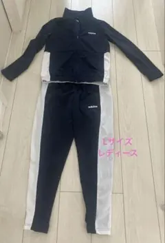 美品ෆ̈adidas ジャージ上下セット ネイビー/ホワイト　レディース L