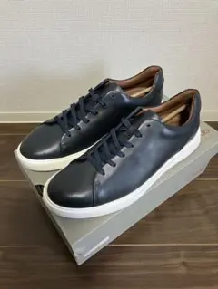 Clarks アンコスタレース レザースニーカー ネイビー 29新品未使用