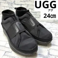UGG アグ ニュートラスニーカー　厚底　スリッポン　ブラック ロゴバンド　24のサムネイル