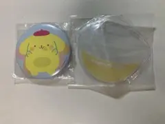 サンリオ　PVCクリアケースつき缶バッジ　ぷにきゅきゅデザイン　ポムポムプリ