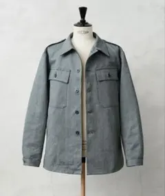 実物 新品 デッドストック スイス軍 後期型 デニム ワークジャケット 黒染のサムネイル
