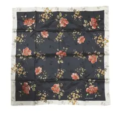 LAURA ASHLEY フラワープリント ハンカチ　大判　約57㎝