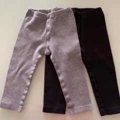 ユニクロ　リブ編み ベビーレギンス 2色セット