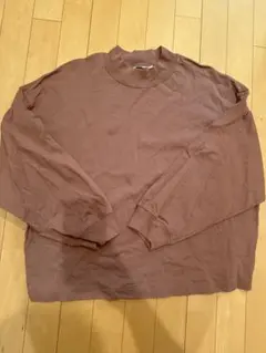 UNIQLO U 長袖 モックネックT 3XL ダークブラウン　美品