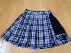 値下げ　クロミスカート　紫✖️黒　チェック