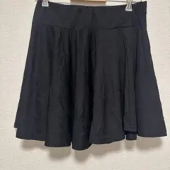 フレアスカート【FREE】　ブラック　黒　シンプル　無地