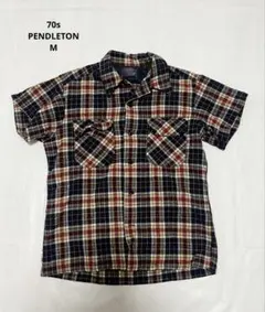 Rare 70s PENDLETON wool board S/S shirtのサムネイル