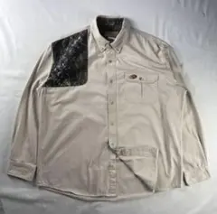 ベージュ 長袖シャツ カモフラージュ柄