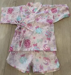 mezzopiano 甚平 90 キャンディ柄 ピンク ナルミヤ 夏祭り 女の子