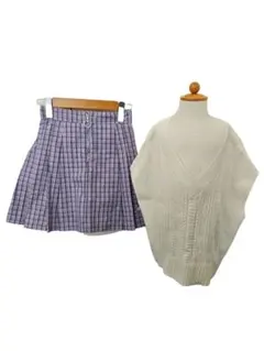 150cm]mezzo pianoセーターとプリーツスカートのセット♥