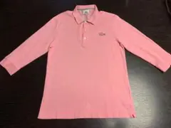 Lacoste ピンク 長袖ポロシャツ