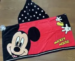 ミッキー　フード付きタオル2つセット
