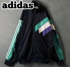 【★adidas×80's後期】O程度 刺繍 トラックジャケット リブジャージ