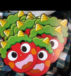 新品　節分　お面　鬼　10枚　非売品　お遊戯会　パーティー　 発表会　赤鬼