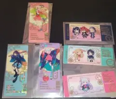 かぐや姫！ ラウンドワン 箔押しチケット風クリアカード コンプセット