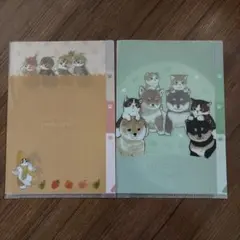 モフサンド A5クリアファイルセット 猫と犬